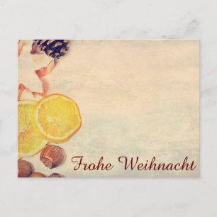 Kerstmotief met fruit... briefkaart