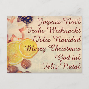 Kerstmotief met fruit... feestdagenkaart