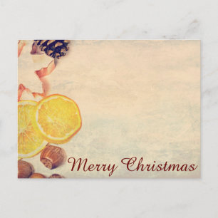 Kerstmotief met fruit... feestdagenkaart