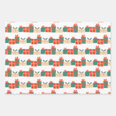 Kerstmotieven ontwerp inpakpapier vel (Voorkant 3)