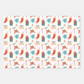 Kerstmotieven ontwerp inpakpapier vel (Voorkant)