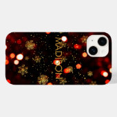 kerstmousserende keh-lammeren Wintersnowflakes Case-Mate iPhone Case (Achterkant (horizontaal))