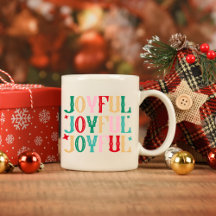 Kerstmug met vrolijke kerstboodschap