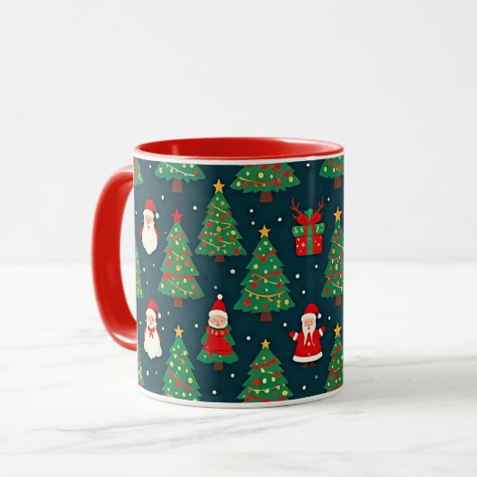 Kerstmug Patroon Mok (Voorkant links)