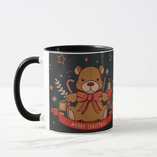 Kerstmug teddybeer mok (Links)