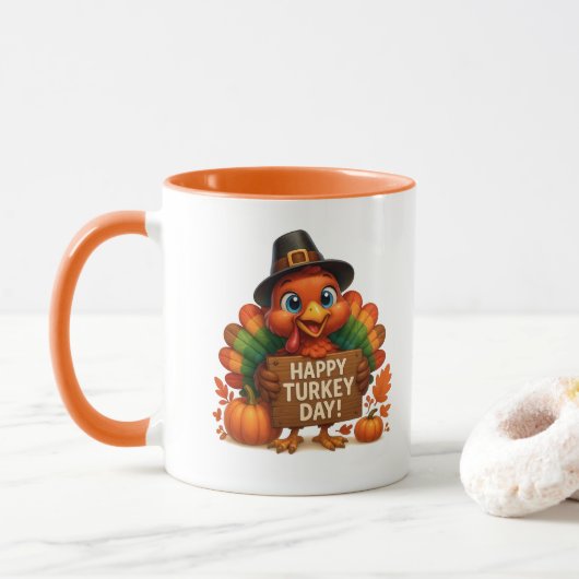 Kerstmug voor Thanksgiving Mok (Met donut)