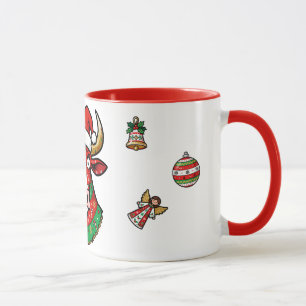 Kerstmug vrolijke koe – Feestelijke mok