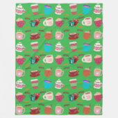 Kerstmuggen fleece deken (Voorkant)
