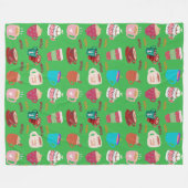 Kerstmuggen fleece deken (Voorkant (Horizontaal))