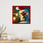 Kerstmuis 1 poster (Keuken)