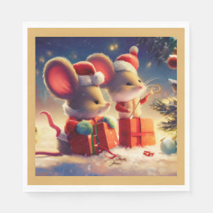Kerstmuis 3 servet