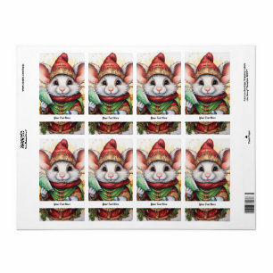 Kerstmuis 47 Jouw tekst hier Etiket