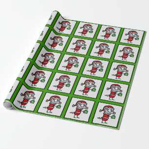 kerstmuis cadeaupapier