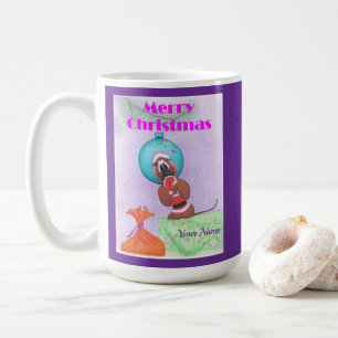 Kerstmuis die Prettig Kerstfeest wenst  Koffiemok