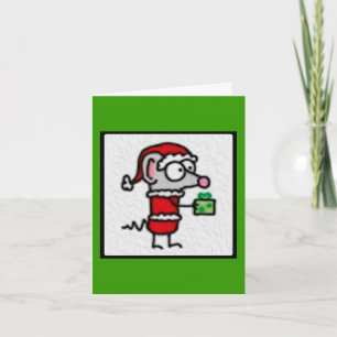 kerstmuis feestdagen kaart