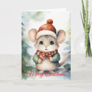 Kerstmuis Feestdagen Kaart