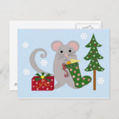 kerstmuis feestdagenkaart (Voorkant / Achterkant)