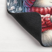 Kerstmuis in het raam muismat (Hoek)