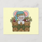 Kerstmuis in mandje feestdagenkaart (Voorkant)