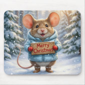 Kerstmuis in Winterwoud Muismat (Voorkant)