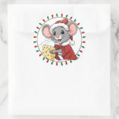 Kerstmuis krijgt Sticker (Tas)