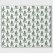 Kerstmuis met feestcadeaus cadeaupapier (Vlak)