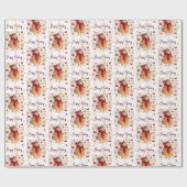 Kerstmuis met lantaarn cadeaupapier (Vlak)