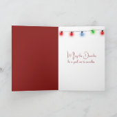 Kerstmuis met snoepriet hart kaart (Binnen)