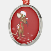 kerstmuis metalen ornament (Links)