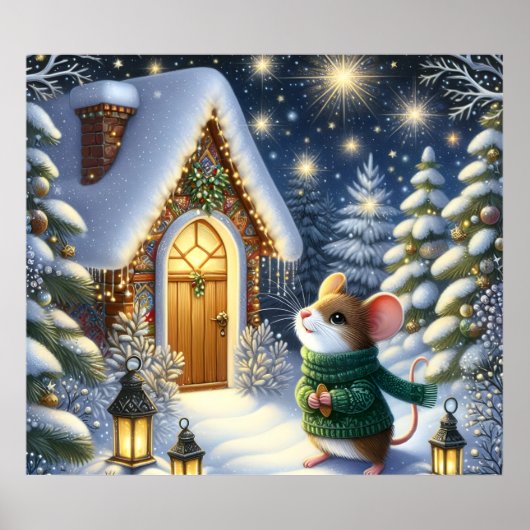 Kerstmuis Poster (Voorkant)