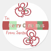 kerstmuis sticker (Voorkant)