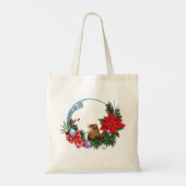 kerstmuis tote bag (Achterkant)