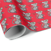 Kerstmuis Vakantiepapier Cadeaupapier (Rol Hoek)