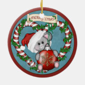 kerstmuis voor sierdoeleinden keramisch ornament (Achterkant)