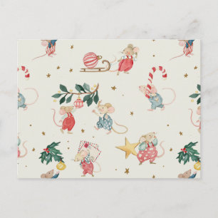 Kerstmuis Xmas Kerstmis Muis Yule Winter Briefkaart