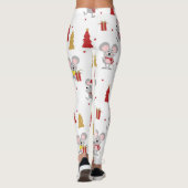 Kerstmuispatroon Leggings (Achterkant)