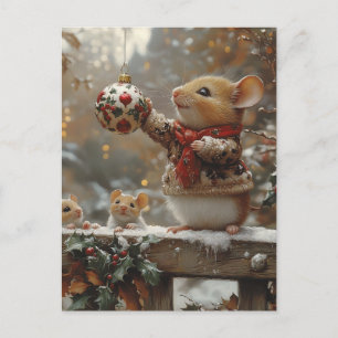 Kerstmuizen Briefkaart