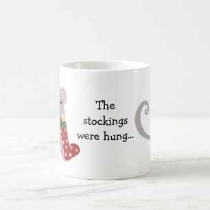 kerstmuizen met kousen koffiemok