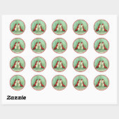 Kerstmuizen met rode kerstmutsen Sticker (Vel)