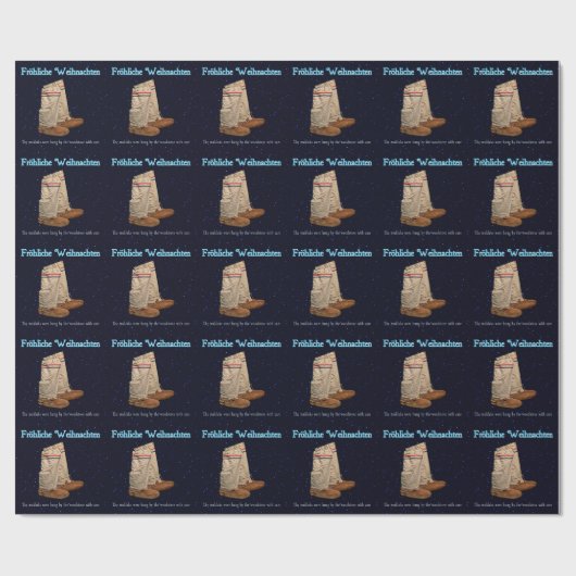 kerstmukluks cadeaupapier (Vlak)