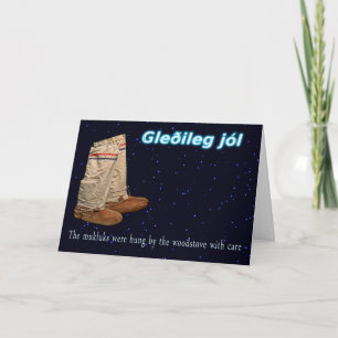 kerstmukluks feestdagen kaart