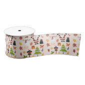 Kerstmulticolor Santa en Vrienden Lint (Spoel)