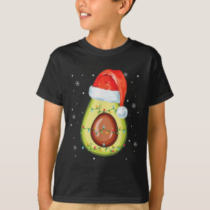Kerstmuts Avocado Prettig Kerstfeest Vegan Pyjama T-shirt