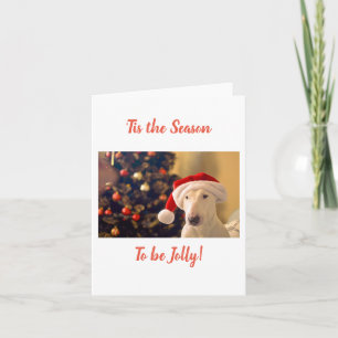 Kerstmuts Bull Terrier, Het is de tijd van het jaa Kaart
