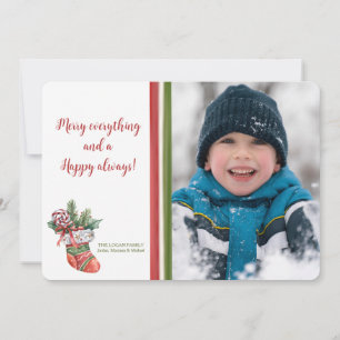 Kerstmuts Foto Vakantiewenskaart Feestdagenkaart