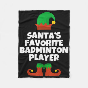 Kerstmuts Fun Sinterklaas Favoriete Badmintonspele Fleece Deken