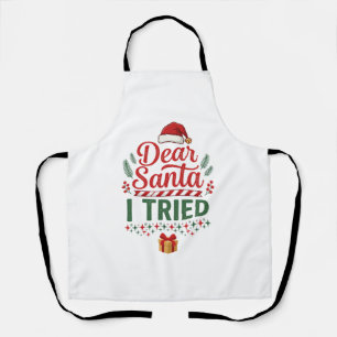 Kerstmuts Geschenkdoos Lieve Kerstman Geprobeerd Schort