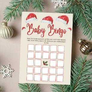 Kerstmuts Kerst Baby Bingo Baby Shower Spel Kaart