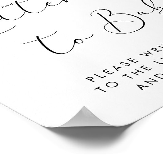 Kerstmuts Kerst Baby Shower Brieven aan Baby Poster (Hoek)