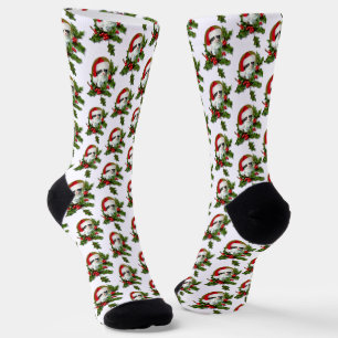 Kerstmuts Kitten Krans Kerstmis Sokken